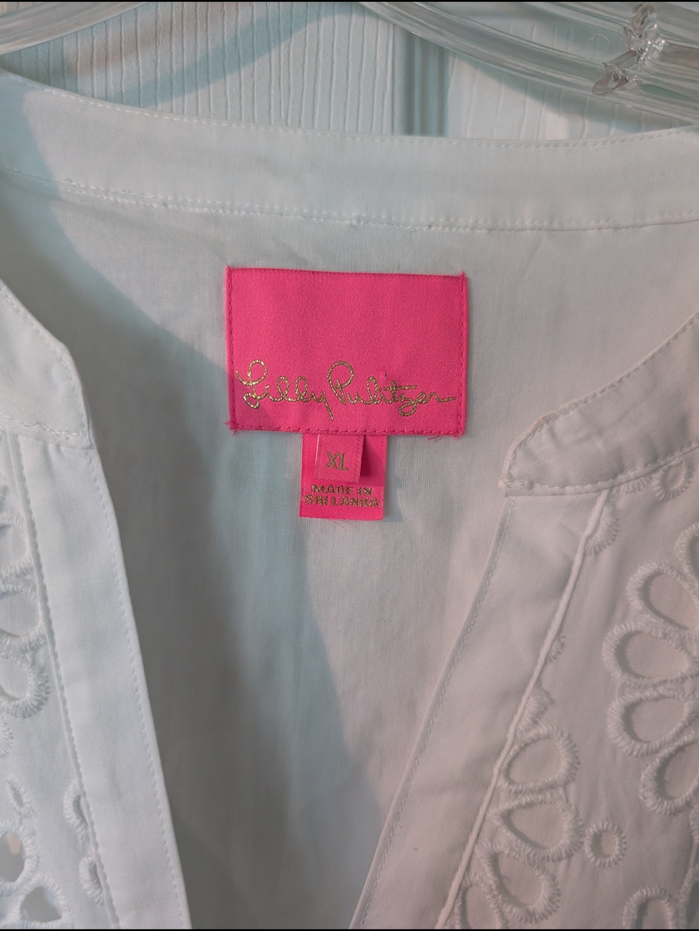 Lilly Pulitzer Bekah White Eyelet Dress Pom-pom Trim - Picture 2 of 6